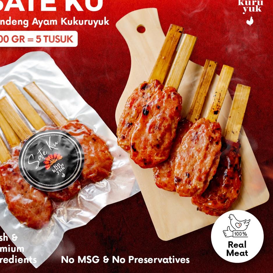 

℮ Dendeng Ayam Kukuruyuk - Sateku Kukuruyuk 1 Pax Isi 5 Tusuk Sate 200gr ۝