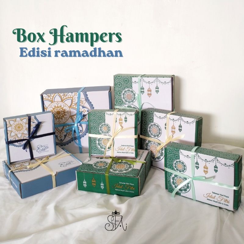 

BOX EDISI RAMADHAN / BOX LEBARAN EID MUBARAK / BOX PARCEL / PARCEL HARI RAYA IDUL FITRI / BOX BINGKISAN LEBARAN / KARDUS PARCEL