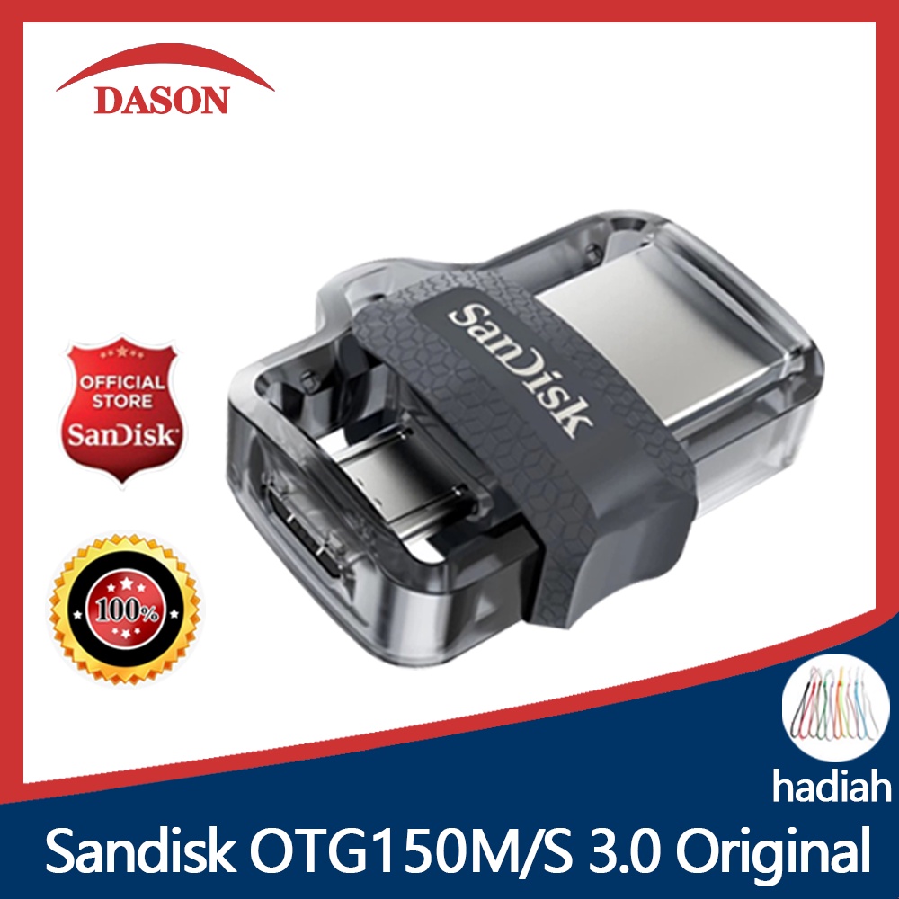 Flashdrive Ultra Dual Drive OTG 16GB/32GB/64GB/128GB/256GB Transmisi 150M/S M3.0 Flash Drive Storage Eksternal- HITAM(COD)