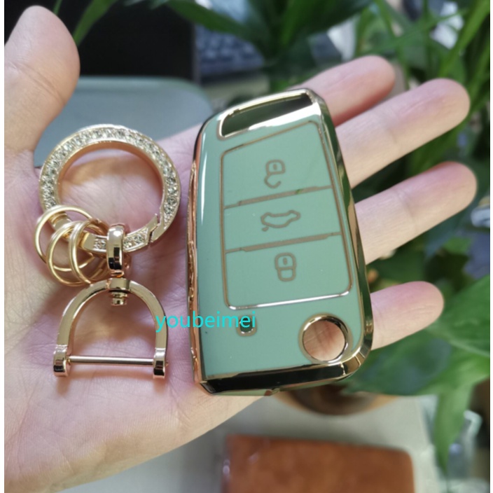 1 Pc Casing Kunci Mobil Bahan TPU Lembut Untuk Volkswagen VW Magotan Passat B8 Golf Skoda Superb A7