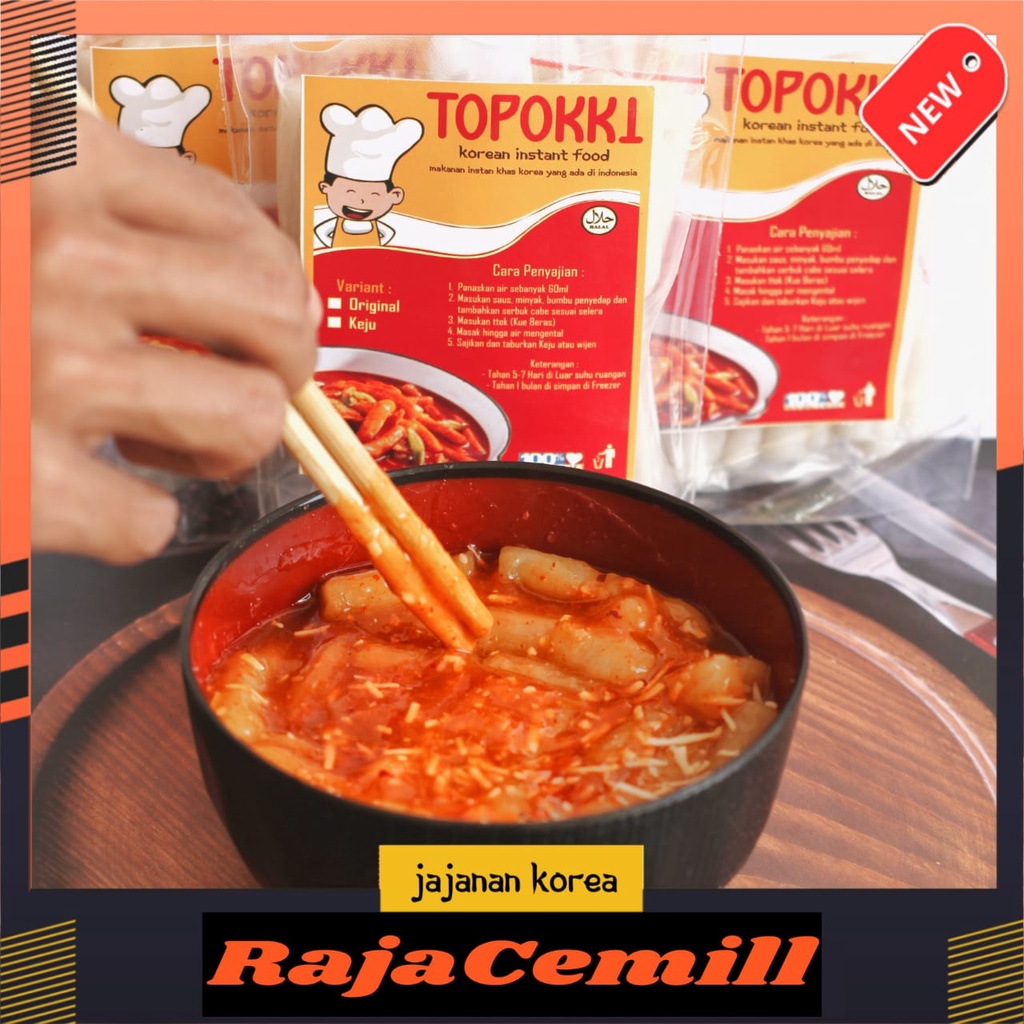 

RajaCemill Topoki Instan Halal Murah Mujigae Tokpokki Toping Keju Pedas Viral