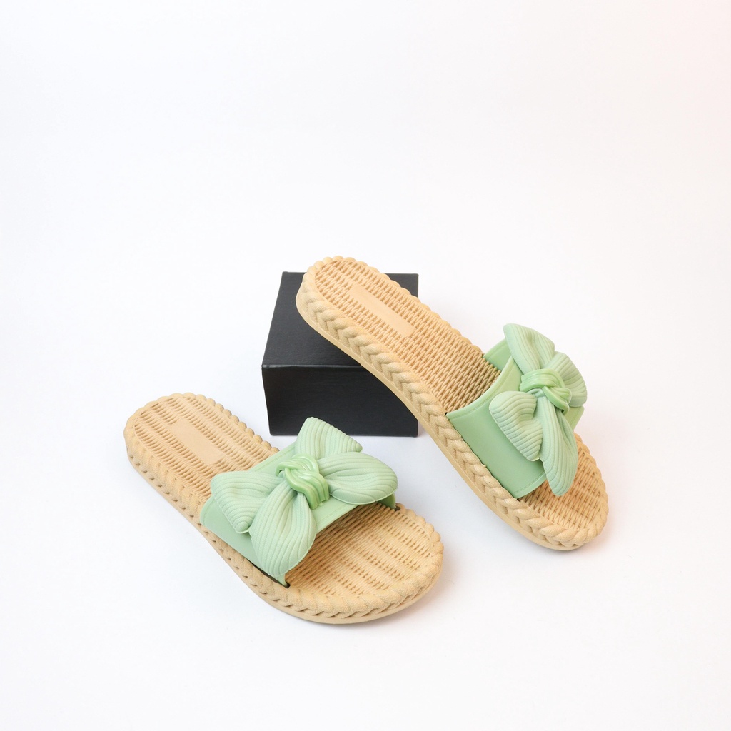 Yura Sandal Selop Pita Wanita Slip On Teplek - Demorin Sendal