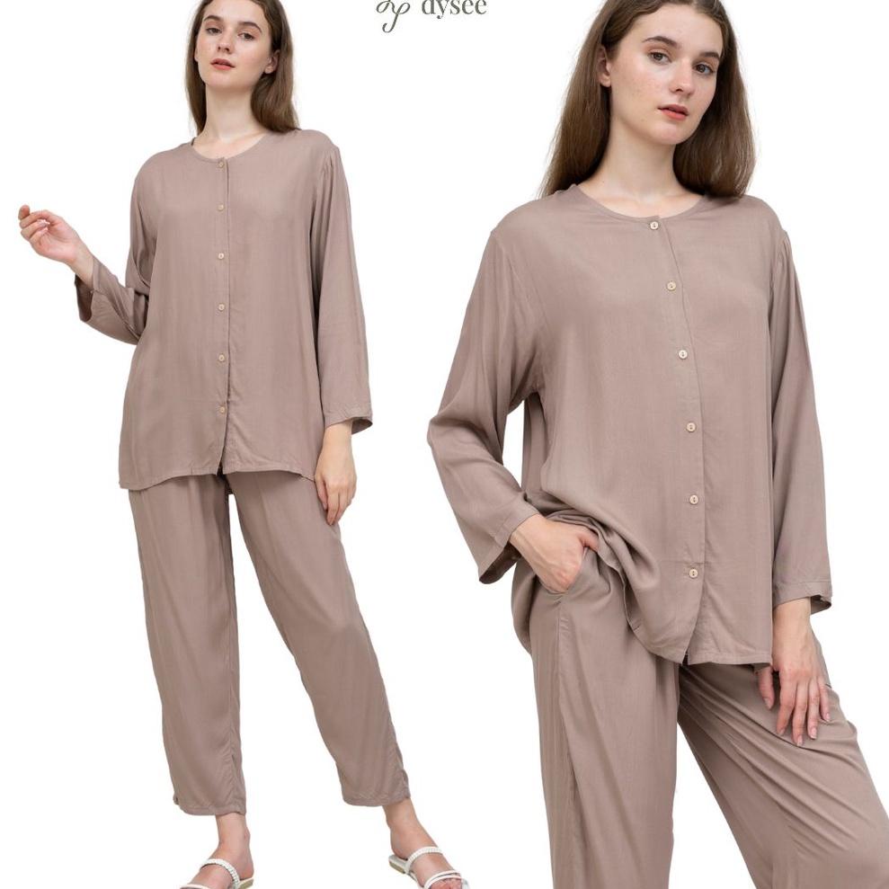 Viral (PIYAMA POLOS) PIYAMA RAYON PAJAMAS RAYON SET BAJU WANITA VIRAL ELEGAN MURAH