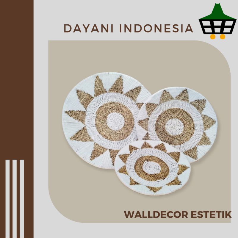 Walldecor Anyaman/Hiasan Dinding Anyaman Natural Dayani Indonesia