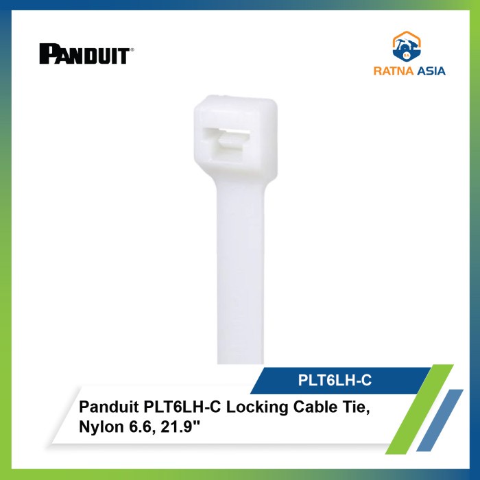 

Kabel Tis Panduit PLT6LH-C Locking Cable Tie, Nylon 6.6, 21.9