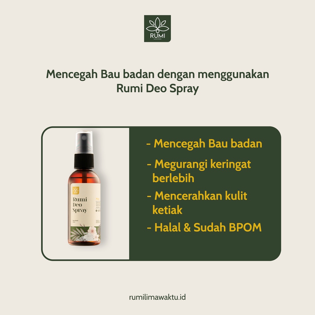 RUMI deodorant spray body spray hijab spray harum wangi parfum soft halal Non alkohol
