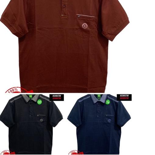 ♞ READY JUMBO BIG SIZE  Kaos Kerah Fashion Pria HUGO CLASS Original Combet Kombinasi Kerah Kantong M