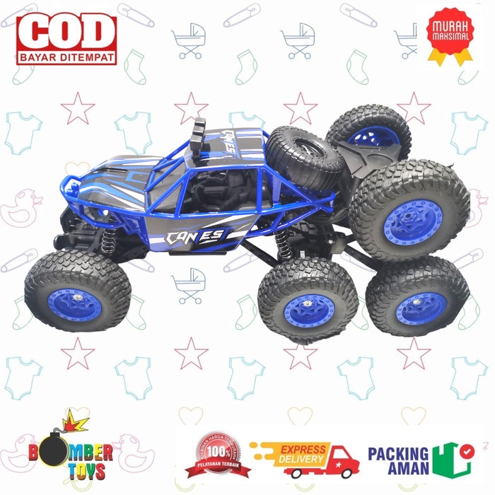 MAINAN ANAK RC MOBIL JEEP 6 BAN BESI CRAWLER SPRING OFFROAD CROSS BODY