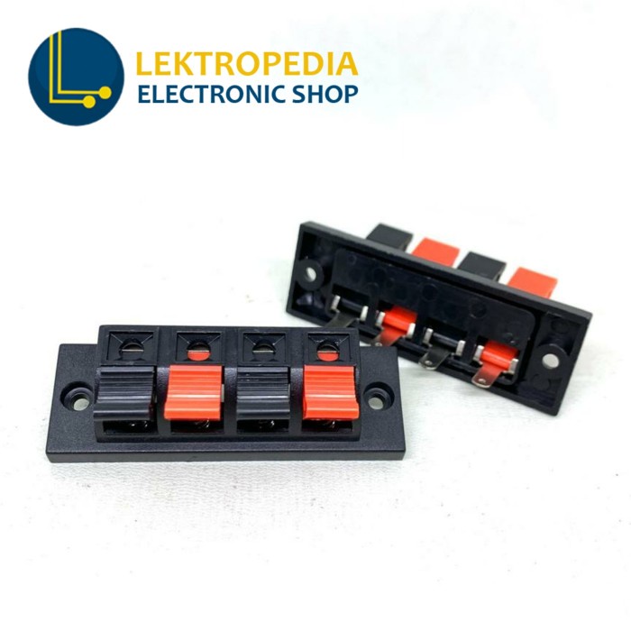 Terminal Speaker 4 pin Tebal BESAR Jepit 4p 4pin 4 p Box Kabel Stereo
