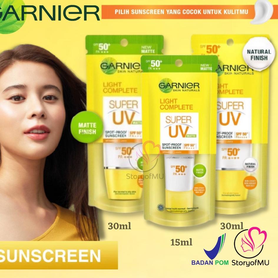 ☚ GARNIER Super UV Spot Proof Sunscreen SPF 50+ PA+++ Matte | Natural Finish 30ml ℗
