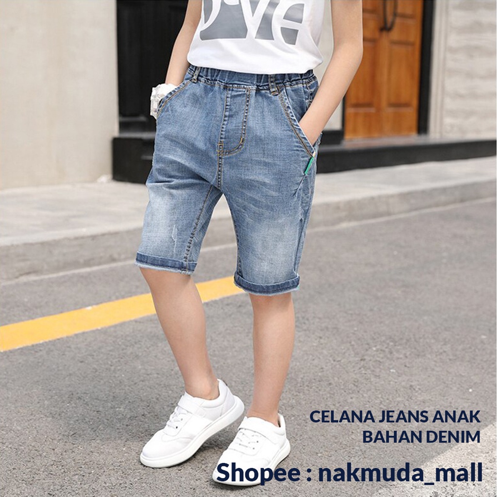 Celana Jeans Anak Pendek Denim Junior Balita Short Pant Clana Jean Laki Perempuan Cowok Cewek Usia Umur 1 2 3 4 5 6 7 8 Tahun