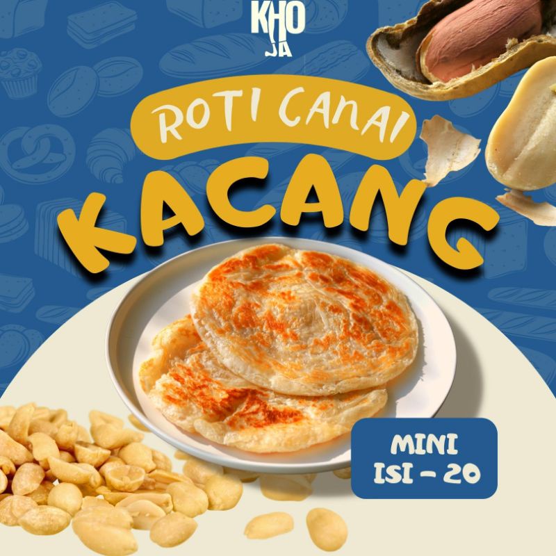 

Roti Canai KACANG / Medium isi 10 / Mini isi 20 / Jumbo isi 5 / Roti Cane / Roti Maryam / Roti Konde / Roti Parata