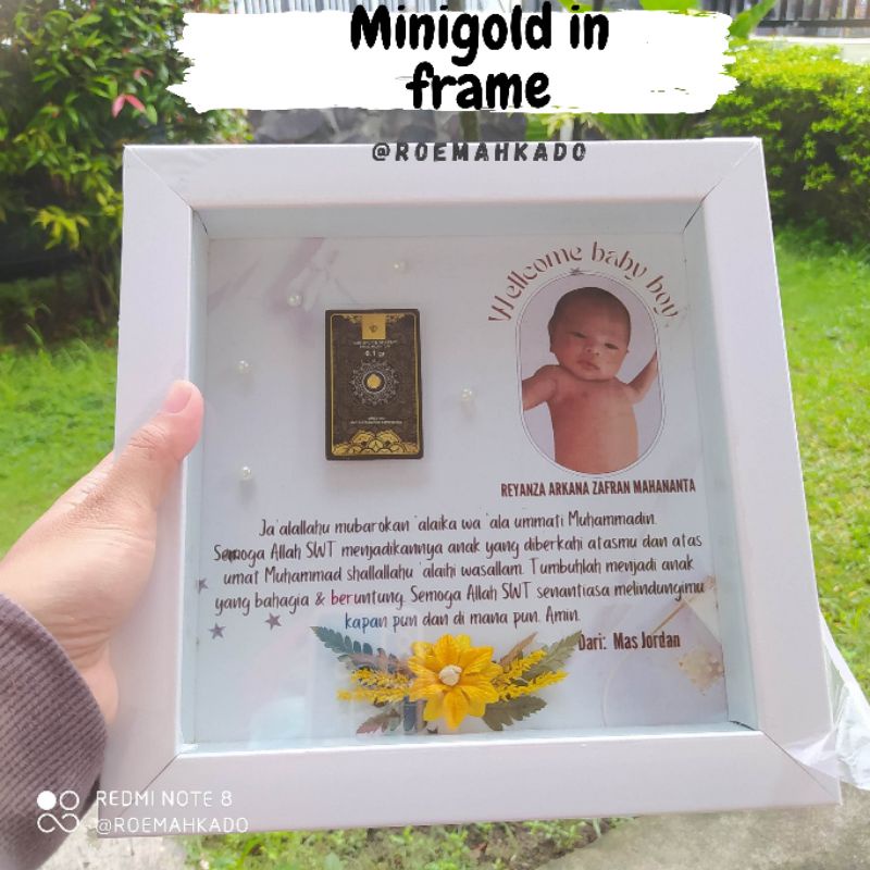 Tidak PO Minigold In Frame Kado Ultah Kado Pernikahan Kado Wisuda