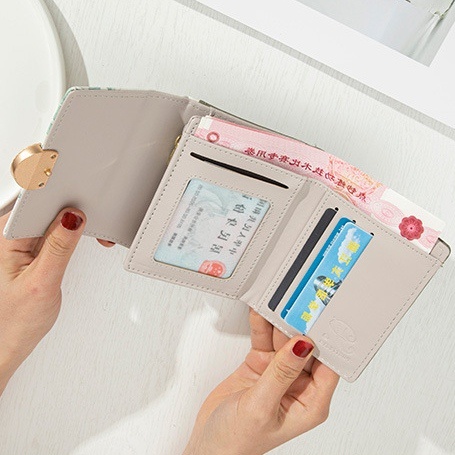 DOMPET LIPAT WANITA PRETTYZYS BRANDED REMAJA KEKINIAN MINI KULIT COKLAT WA644C3 QUILLA IMPORT KOREA KARTU KOIN BATAM CEWEK MURAH KECIL PENDEK FASHION PREMIUM LUCU SIMPLE