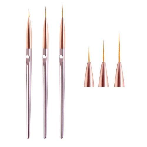 Kuas Kuku Nail Art PREMIUM 3 Pcs / Nail Art Liner Brush / Brush Liner 3 Pcs / brush nail art liner