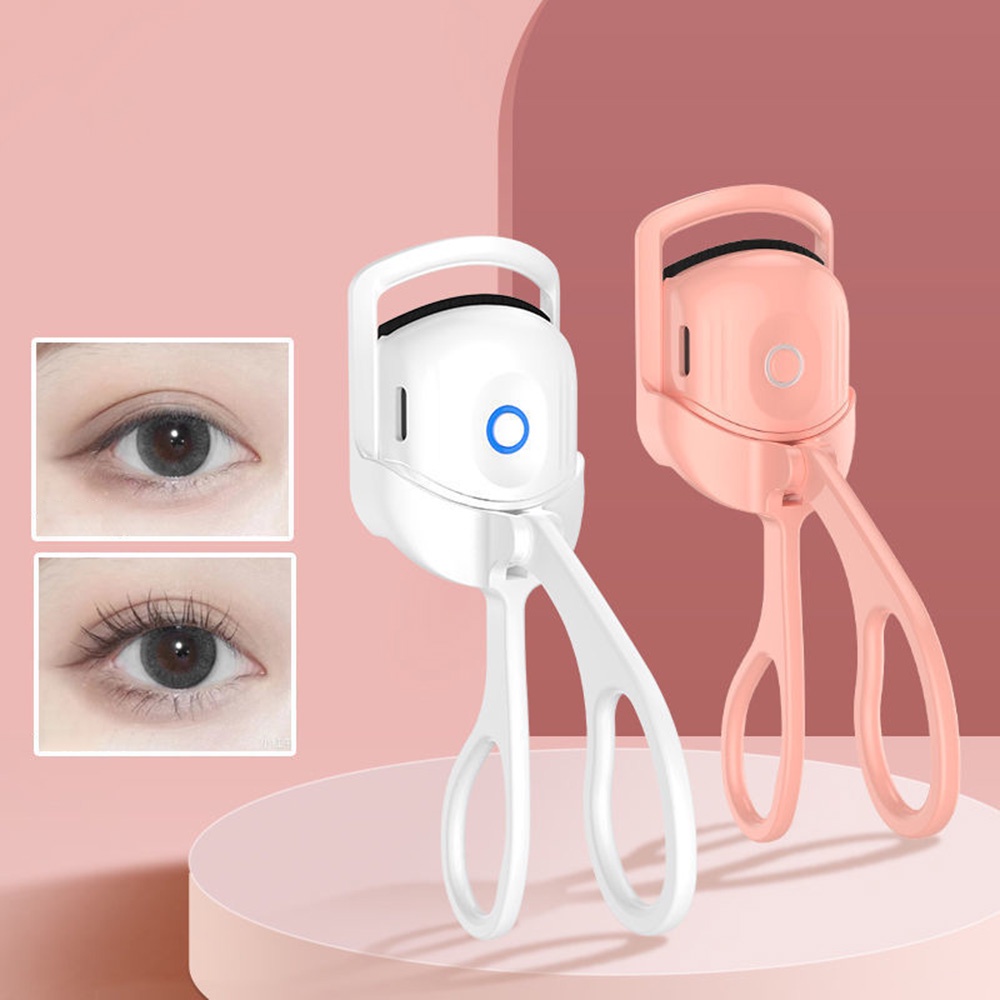 [COD Tangding] Penjepit Bulu Mata Elektrik Pemanas USB Charging Natural Eyelash Curling Clip Alat Makeup Tahan Lama