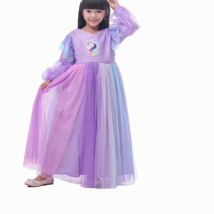 ♔ Gaun pesta anak Dress Pesta Anak Baju pesta anak Perempuan Kuda Pony, Dress Pesta Anak kuda pony d