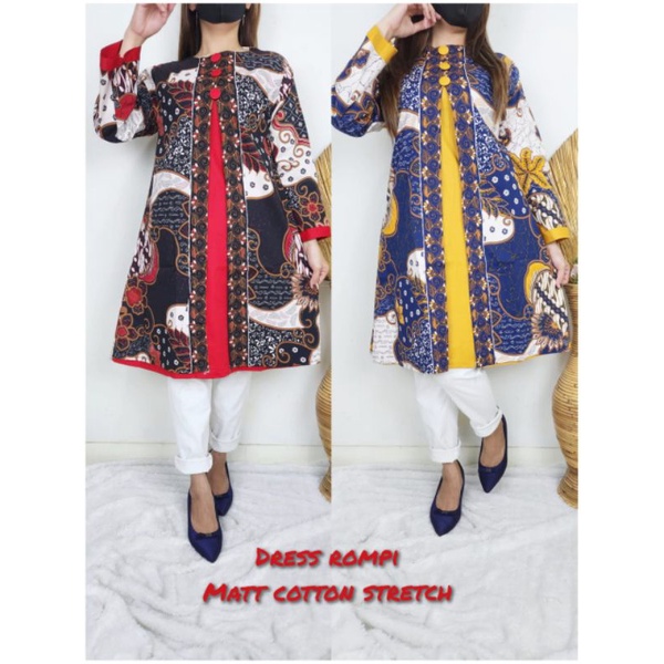 TUNIK HARGA MURAH/TUNIK ROMPI/TUNIK BATIK/TUNIK ROMPI BATIK/TUNIK BATIK KERJA/TUNIK KERJA MOTIF BATI