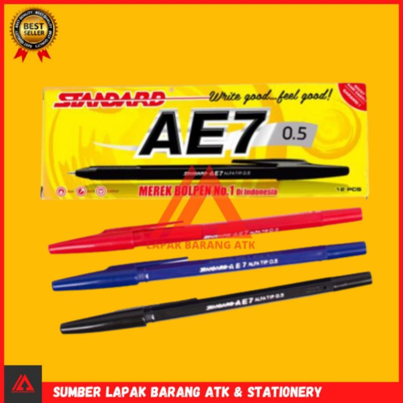 

STANDARD Pulpen Ballpoint AE7 0,5 Original 1 pak
