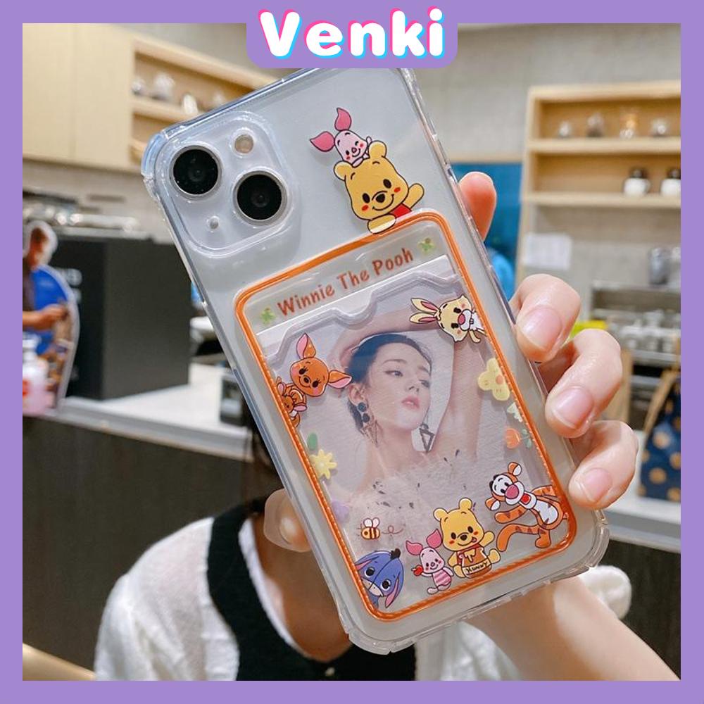 For iPhone 14 Pro Max Card Holder Case Clear Card Storage Back Cover Cute Cartoon Camera Protection Shockproof For iPhone 14 13 12 11 Plus Pro Max 7 Plus X XR