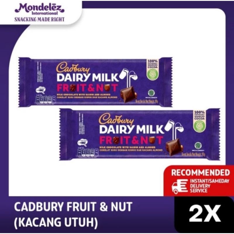 

Cokelat Cadbury Rasa Fruit & But 30 Gr Twinpack