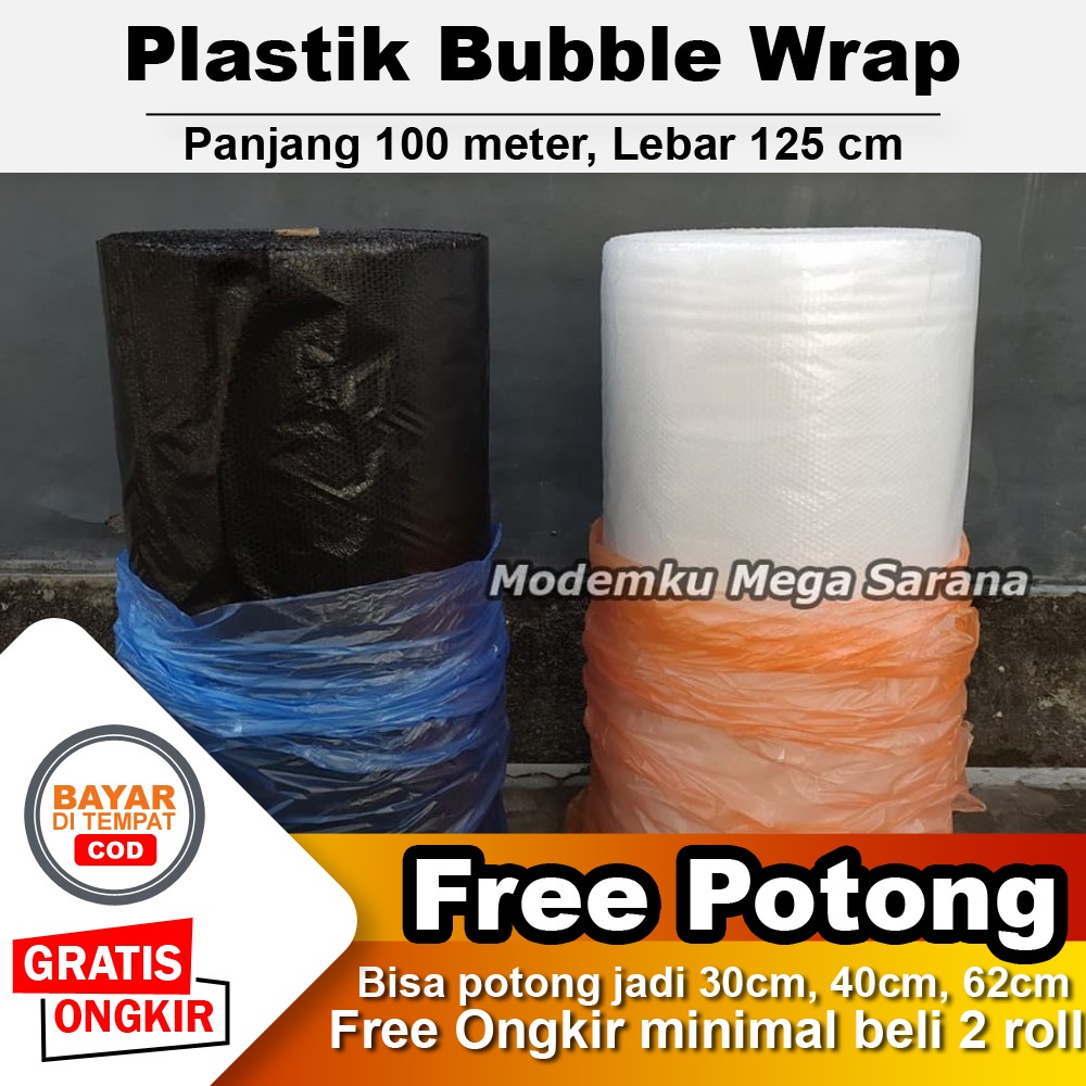 Plastik Bubble Wrap 1 roll 100 meter - Lebar 125cm - Sleman
