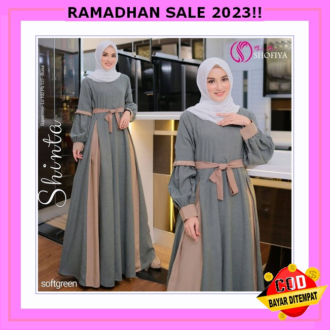 Baju Gamis Gamis Lebaran Wanita Perempuan Narenda Maxy Dress Mewah Gsmis Baju Muslimah Jumbo Premium