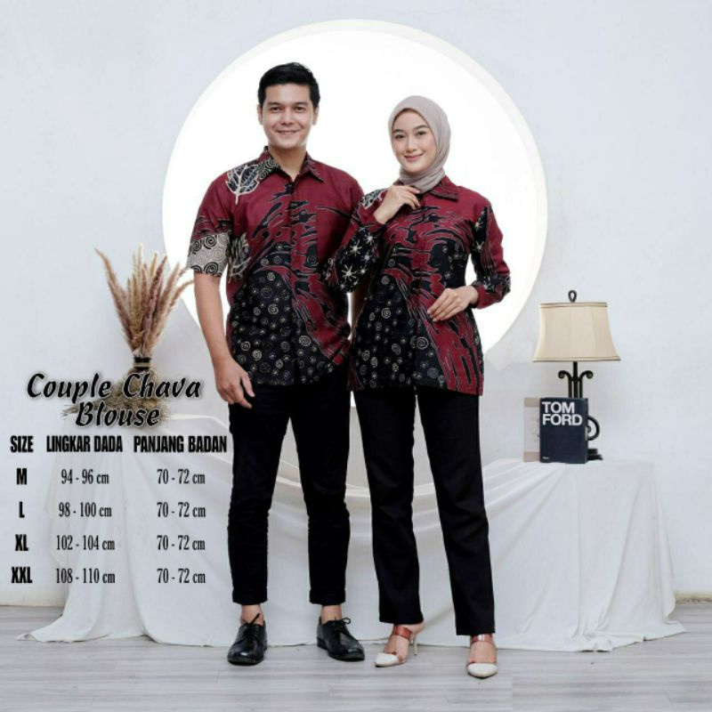 Couple Batik Baju Pria Wanita Batik Seragam Kantor Batik Pesta M L XL XXL Baju Modis Seragam Batik B