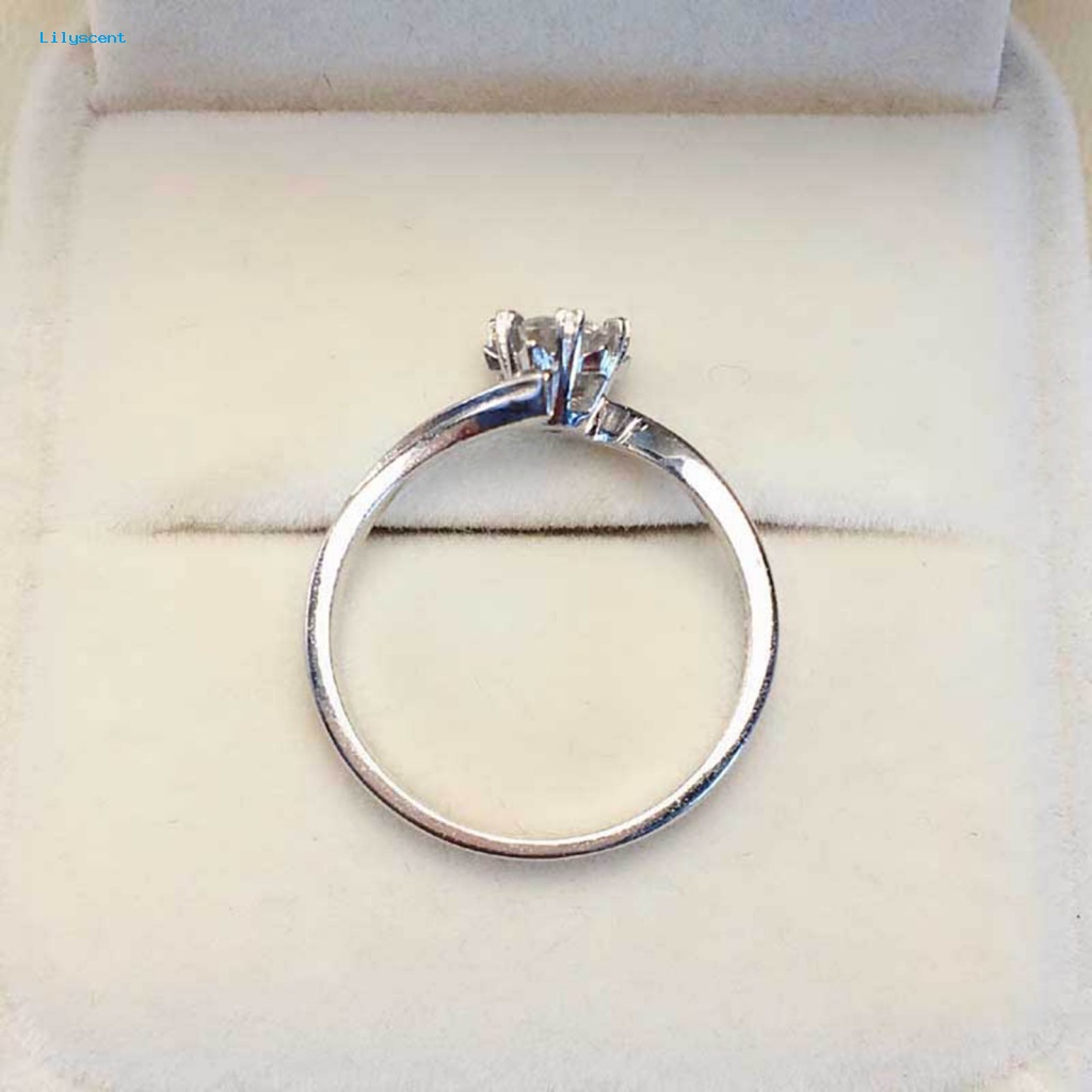 Lilyscent Tahan Aus Jari Band Perhiasan Aksesori Elegan Electroplated Engagement Ring Shiny