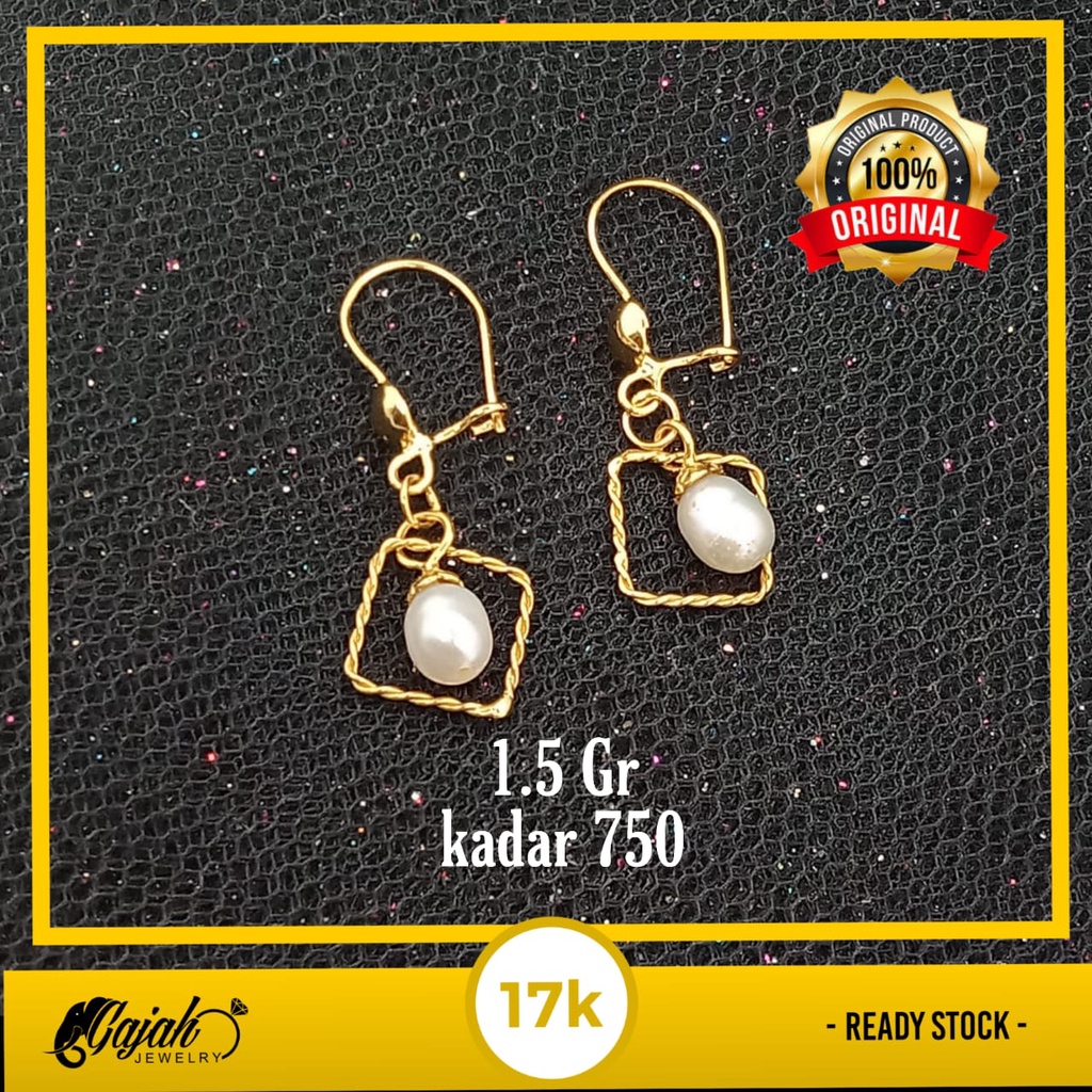 Anting emas 17k - 1.5 gr kadar 750 - 4225