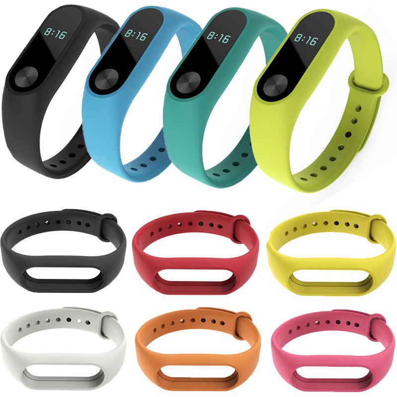 Gelang Tali Jam Tangan Silicon Wrist Strap Pengganti XIAOMI MI Band2/Hot Sale