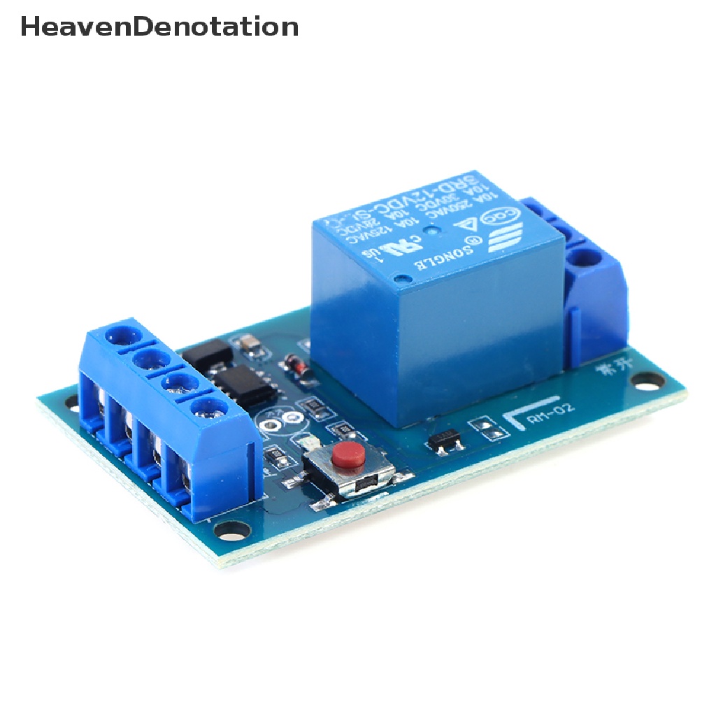 [HeavenDenotation] Modul Relay Bistable Kunci Tunggal Saklar Refit Mobil Satu Kunci Start Stop HDV