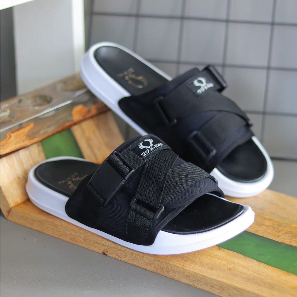 SANDAL SLIDE PRIA CASUAL SANTAI KANVAS PREMIUM FASHION TRANDY