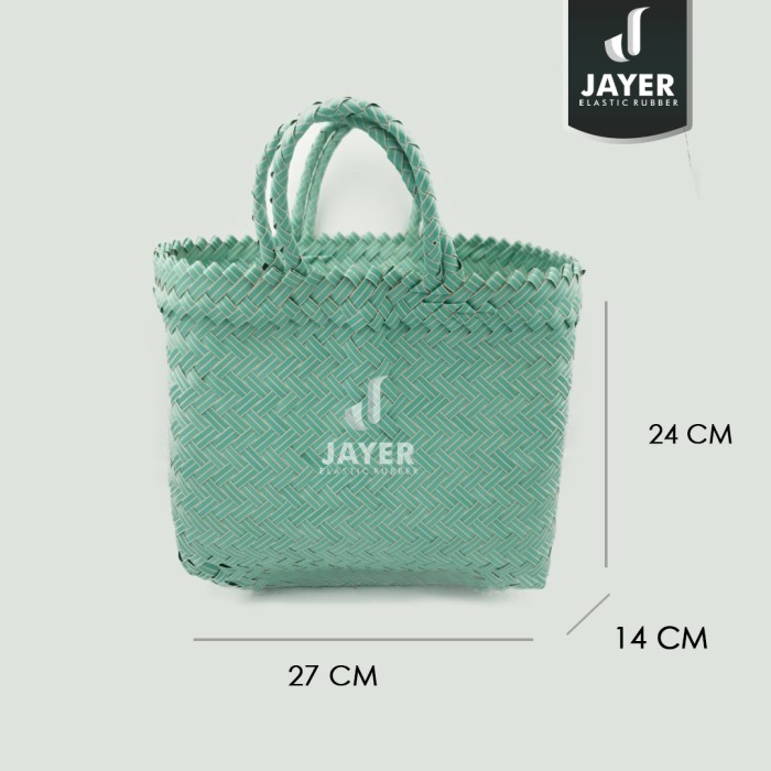 Tas Anyam Plastik Pvc Model Polos / Tas anyam Berkat / Tas Hampers