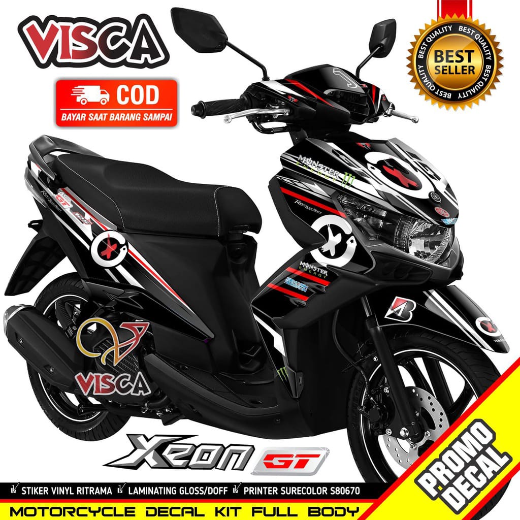 Decal Yamaha Xeon Gt 125  Striping Xeon Gt 125 Stiker Motor Xeon Gt 125 Lorenzo New