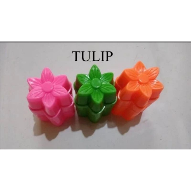 CETAKAN PUTU AYU / PUDING /JELLYY MOTIF BUNGA TULIP 36 PCS