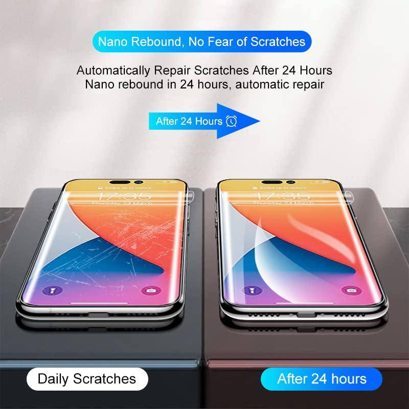 IPHONE 4pcs Untuk Iphone14 13 12 11 Pro Max Mini Plus HD Hydrogel Film Bening Pelindung Layar Transparan Hydrogel Film Pelindung Lembut Untuk Iphone6 6s 7 8 Plus SE 2020 2022 X Xs XR Max