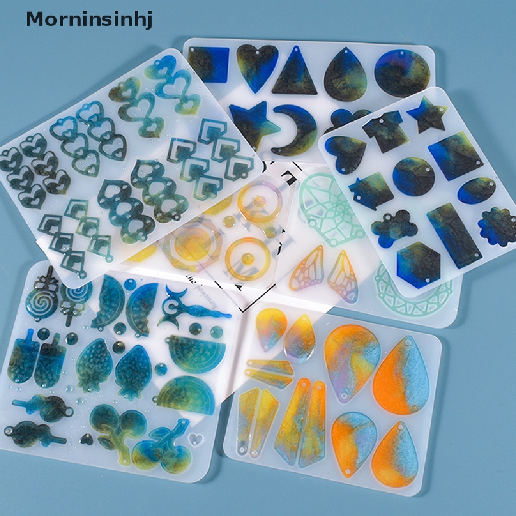 Mornin Cetakan Anting Silikon Earring Resin Mold Craft DIY Pendant Earring Making id