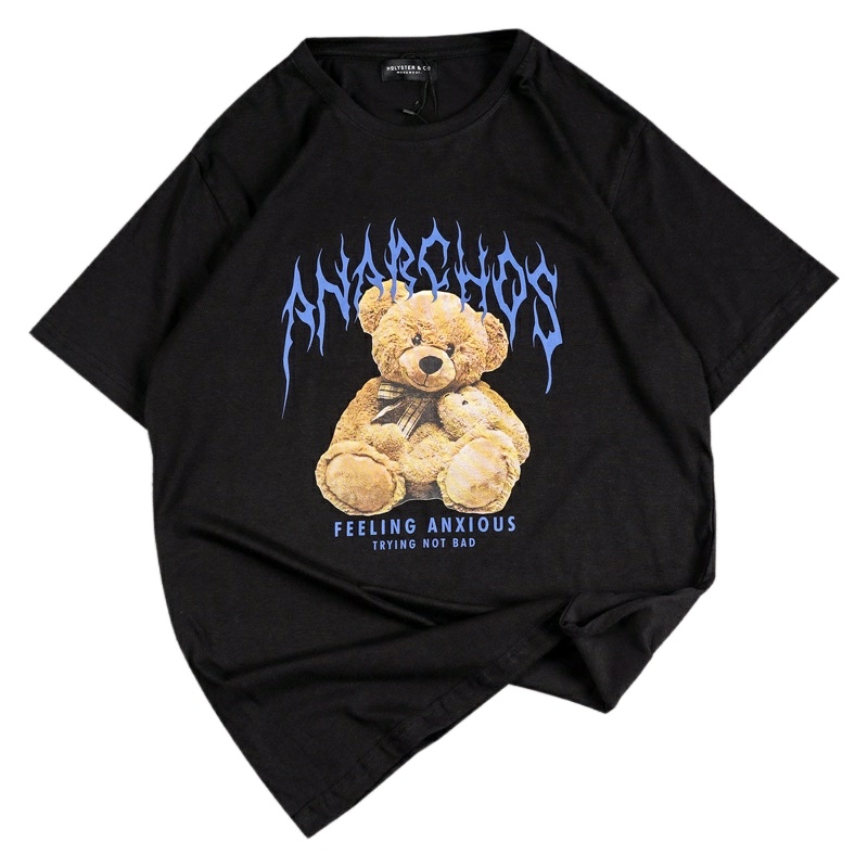 {oversize}Baju Kaos Cotton Combed Oversize Distro Cowok/Cewek Motif ANARCHOS
