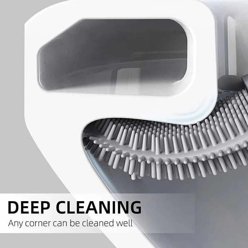 LJSHU Sikat Toilet Kamar Mandi TPR Silicone Bathroom Brush - CD022 ( Mughnii )