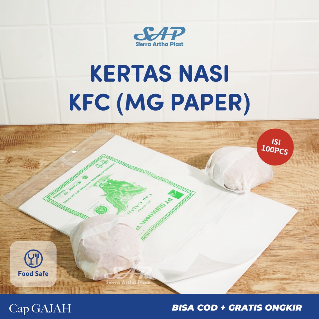 Kertas Nasi KFC | MG Paper | Kertas Nasi Minyak Nasi | Kertas Alas Burger | Kertas Alas Kebab