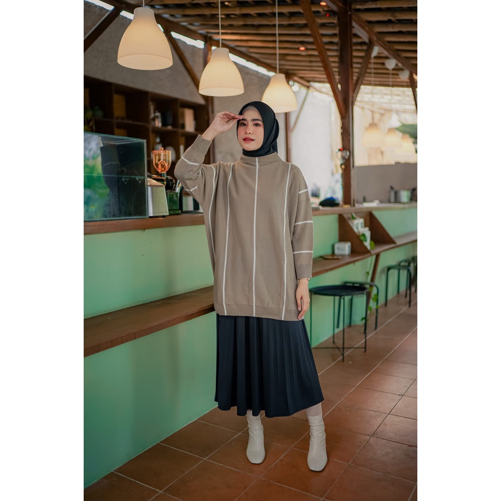 SAFIYA KNIT SWEATER / BLOUSE OVERSIZE / RAJUT KEKINIAN