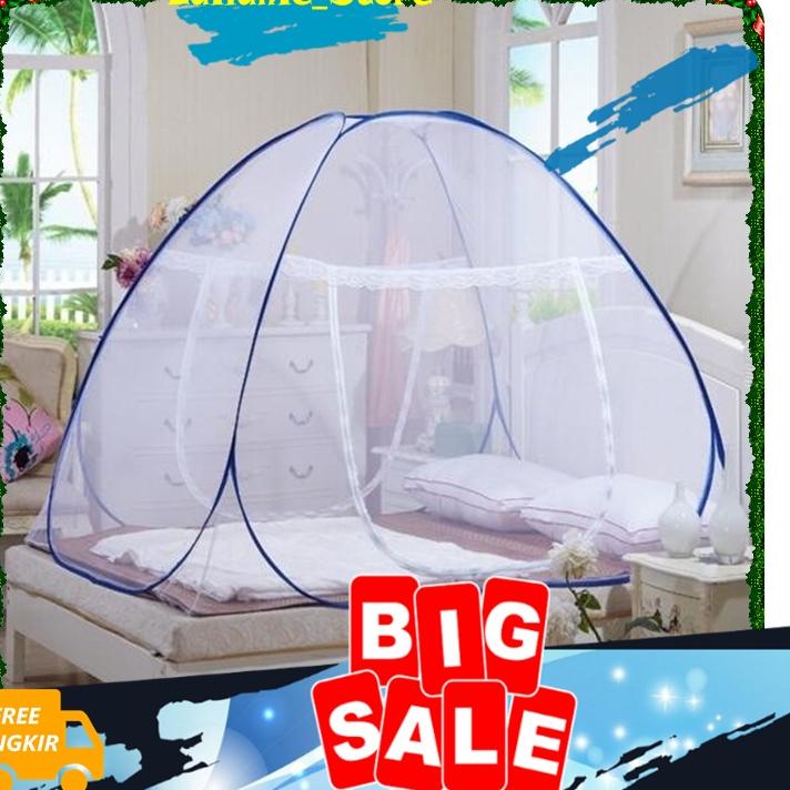 ✧ Kelambu Tempat Tidur Anak 180 x 200cm Klambu Tenda Kotak Perempuan Murah Anti Debu Aksesoris Tidur