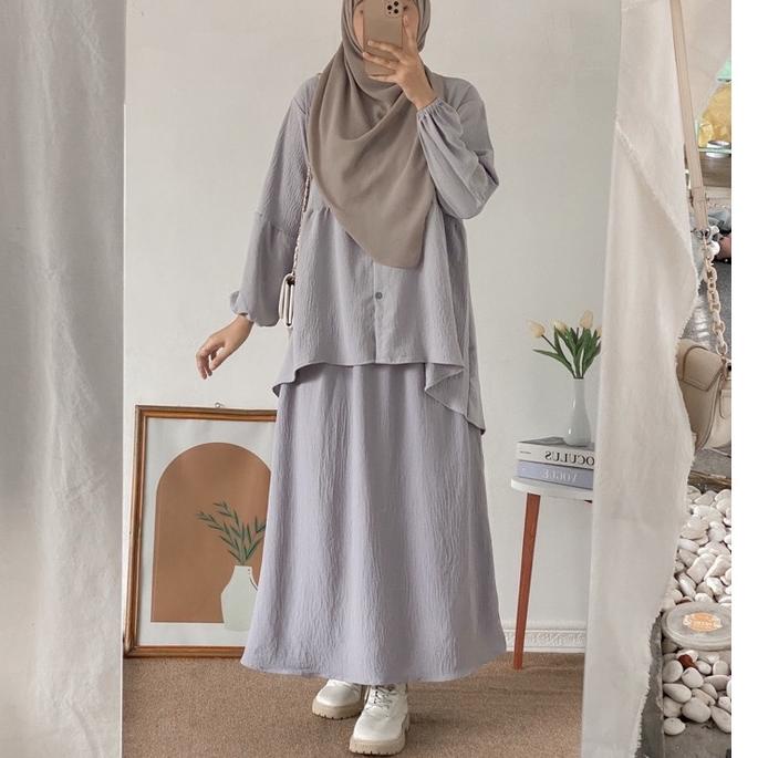 Grosir Update Orimoza One Set Ranum Crinkle Polos