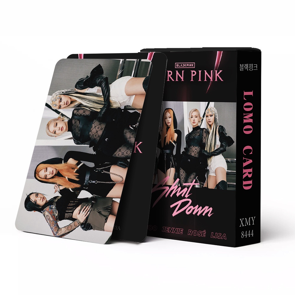 60pcs/box BP Album Pink VENOM BORN Pink SHUT DOWN Photocards Lisa Jennie Jisoo Rose Kartu Lomo Hitam Pink Kpop Postcards READY STOCK Blackpink Blackpink