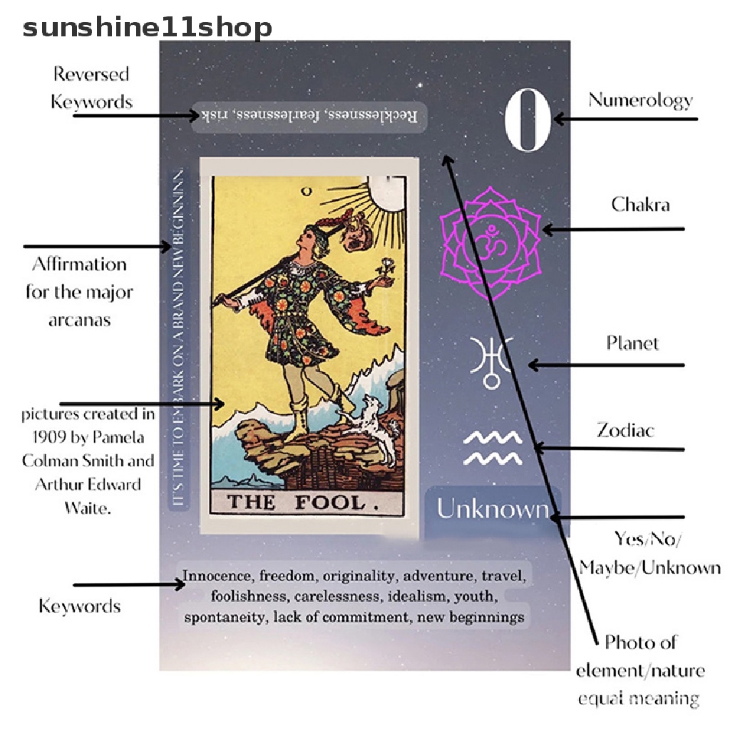 Sho 1Box Kartu Tarot Decks Tarot Card For Fortune Telling Ramalan Board Game N