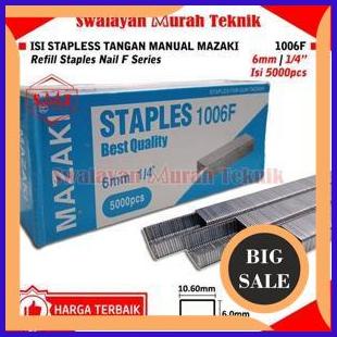

tools n parts MAZAKI 1006F Isi Staples Tangan Manual 6 mm Refill Stapler Nail 1F3B23