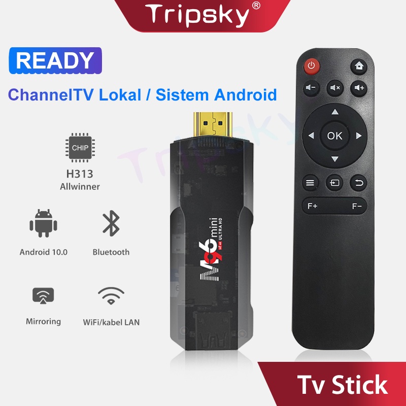 Tripsky Tv Stick M96 Ram 2gb Rom 16gb Smart Tv Box Android 10 Mini Tv Box Support Bluetooth Online L