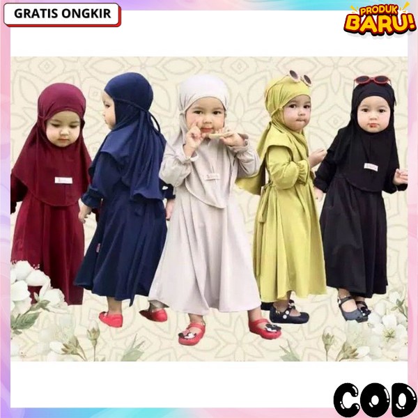 Baju Muslem Ank Cewek Import Ghames Remaja Tanggung Gamia Amak Tanggung Terbaru Dress Gamis Anak Mur
