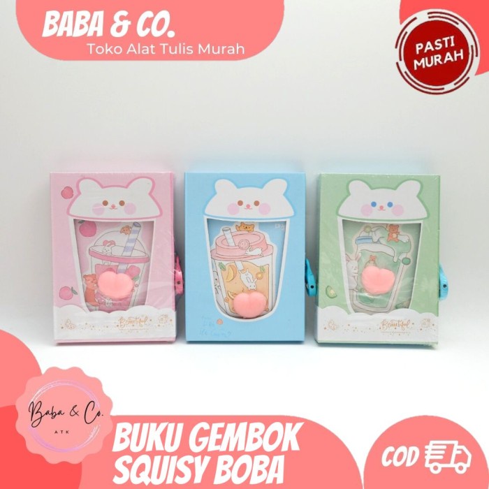 

Terlaris Buku Gembok Boba Lucu Unik Imut Gembok Boba Buku Diary Gembok Cod